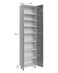 Milan Grey Gloss 24x13x96 Pantry Cabinet (4 doors, 13" depth)