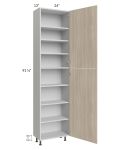 Milan Natural 24x13x96 Pantry Cabinet (2 doors, 13" depth)