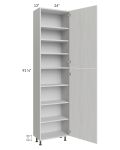Milan Cream 24x13x96 Pantry Cabinet (2 doors, 13" depth)