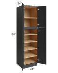 Midtown Black Shaker 24x24x84 Pantry Cabinet