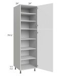 Milan White Matte 24x24x84 Pantry Cabinet (2 doors, 24" depth)
