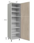 Milan Natural 24x24x84 Pantry Cabinet (2 doors, 24" depth)