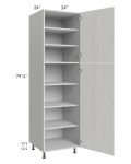 Milan Cream 24x24x84 Pantry Cabinet (2 doors, 24" depth)