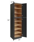 Midtown Black Shaker 24x24x90 Pantry Cabinet