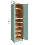 Midtown Mint Green Shaker 24x24x90 Pantry Cabinet