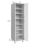 Milan White Matte 24x24x90 Pantry Cabinet (4 doors, 24" depth)