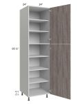 Milan Hazel 24x24x90 Pantry Cabinet (2 doors, 24" depth)