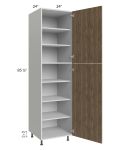 Milan Pecan 24x24x90 Pantry Cabinet (2 doors, 24" depth)