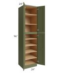 Midtown Hunter Green Shaker 24x24x96 Pantry Cabinet
