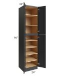 Midtown Black Shaker 24x24x96 Pantry Cabinet