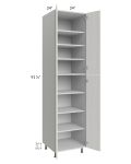 Milan Cream 24x24x96 Pantry Cabinet (4 doors, 24" depth)