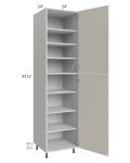 Milan Beige Matte 24x24x96 Pantry Cabinet (2 doors, 24" depth)