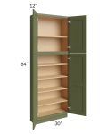 Midtown Hunter Green Shaker 30x12x84 Pantry Cabinet 