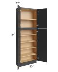 Vienna Black 30x12x84 Pantry Cabinet 