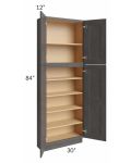 Salem Dark Grey 30x12x84 Pantry Cabinet 
