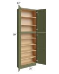 Midtown Hunter Green Shaker 30x12x90 Pantry Cabinet 