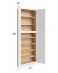 Vienna Cloud 30x12x90 Pantry Cabinet 