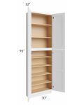 Midtown White Shaker 30x12x96 Pantry Cabinet 