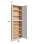 Midtown Light Grey Shaker 30x12x96 Pantry Cabinet 