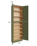 Midtown Hunter Green Shaker 30x12x96 Pantry Cabinet 