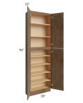 Midtown Mocha Shaker 30x12x96 Pantry Cabinet 