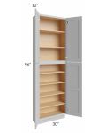 Midtown Painted Grey Shaker 30x12x96 Pantry Cabinet 