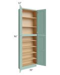 Midtown Mint Green Shaker 30x12x96 Pantry Cabinet 