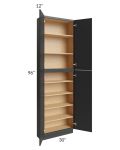Vienna Black 30x12x96 Pantry Cabinet 