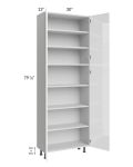 Milan White Gloss 30x13x84 Pantry Cabinet (13" depth)