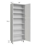 Milan Cream 30x13x84 Pantry Cabinet (13" depth)
