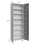 Milan Grey Gloss 30x13x90 Pantry Cabinet (13" depth)