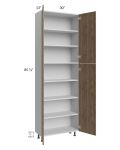 Milan Pecan 30x13x90 Pantry Cabinet (13" depth)