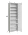 Milan White Gloss 30x13x96 Pantry Cabinet (13" depth)