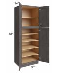 Midtown Dark Grey Shaker 30x24x84 Pantry Cabinet