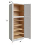 Midtown Light Grey Shaker 30x24x84 Pantry Cabinet