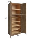 Midtown Mocha Shaker 30x24x84 Pantry Cabinet