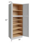 Midtown Painted Grey Shaker 30x24x84 Pantry Cabinet