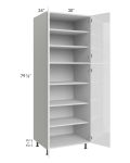 Milan White Gloss 30x24x84 Pantry Cabinet (24" depth)