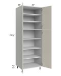 Milan Beige Matte 30x24x84 Pantry Cabinet (24" depth)