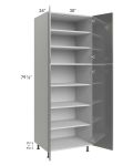 Milan Grey Gloss 30x24x84 Pantry Cabinet (24" depth)