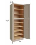 Tuscan Oyster 30x24x90 Pantry Cabinet