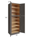 Midtown Dark Grey Shaker 30x24x90 Pantry Cabinet