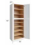 Midtown White Shaker 30x24x90 Pantry Cabinet