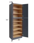 Midtown Indigo Shaker 30x24x90 Pantry Cabinet
