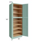 Midtown Mint Green Shaker 30x24x90 Pantry Cabinet