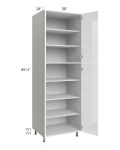 Milan White Gloss 30x24x90 Pantry Cabinet (24" depth)