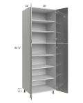 Milan Grey Gloss 30x24x90 Pantry Cabinet (24" depth)