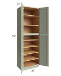 Midtown Pistachio Green Shaker 30x24x96 Pantry Cabinet