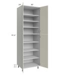 Milan Beige Matte 30x24x96 Pantry Cabinet (24" depth)
