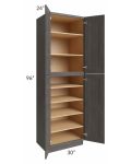 Salem Dark Grey 30x24x96 Pantry Cabinet